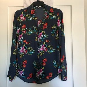 Floral portofino dress shirt